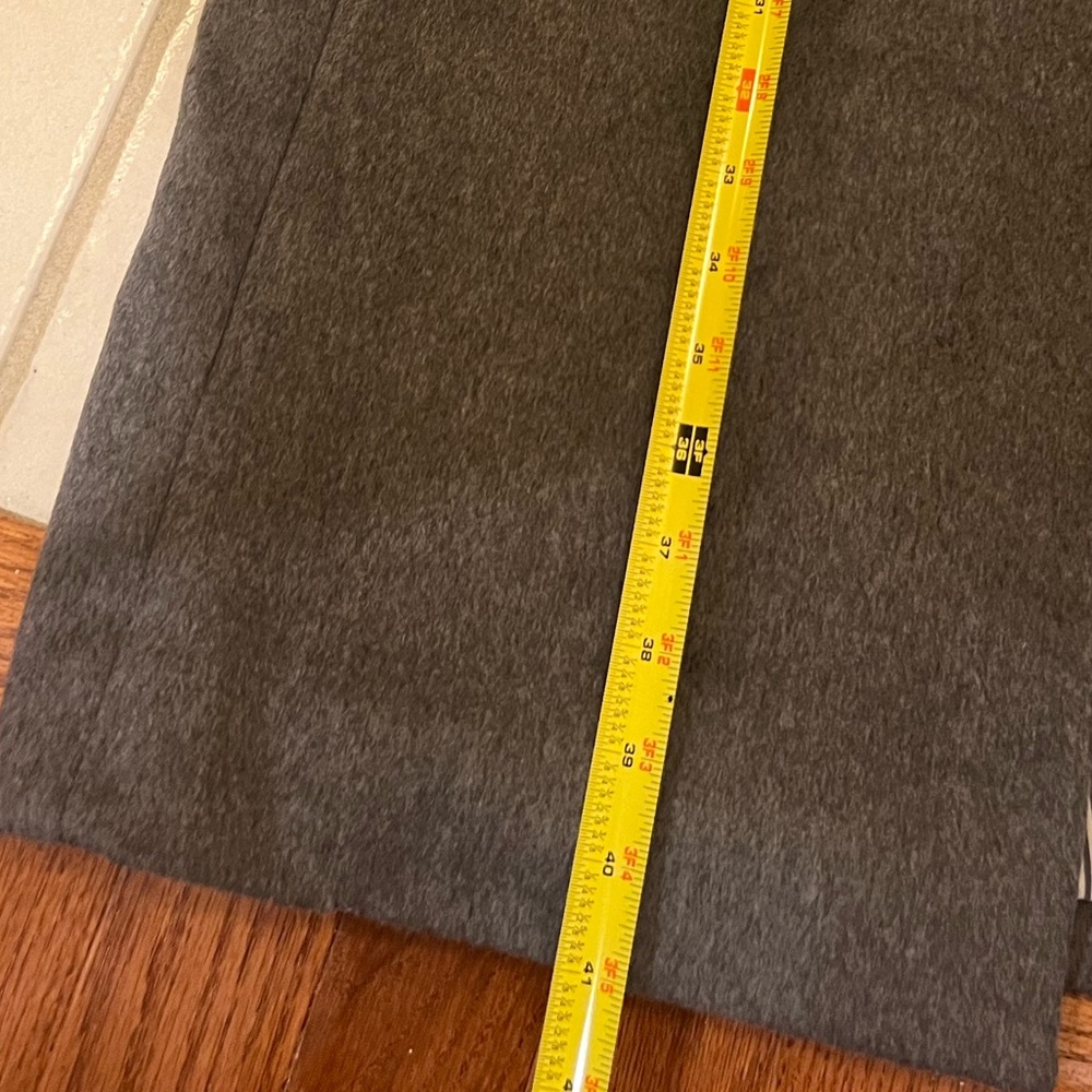 J. Crew Gray Long Coat with Gold Buttons - Picture 3 of 16